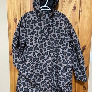 Leopard Print Hooded Women's Jacket